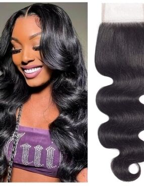 4x4 HD Lace Closure Body Wave Brazilan Virgin Human Hair Free Part 180% Density
